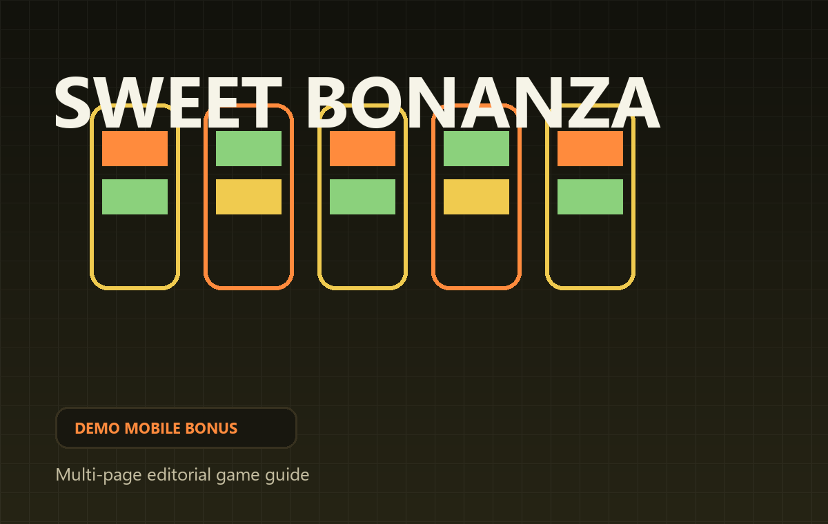 Sweet Bonanza game cover for demo mode, mobile play and bonus access